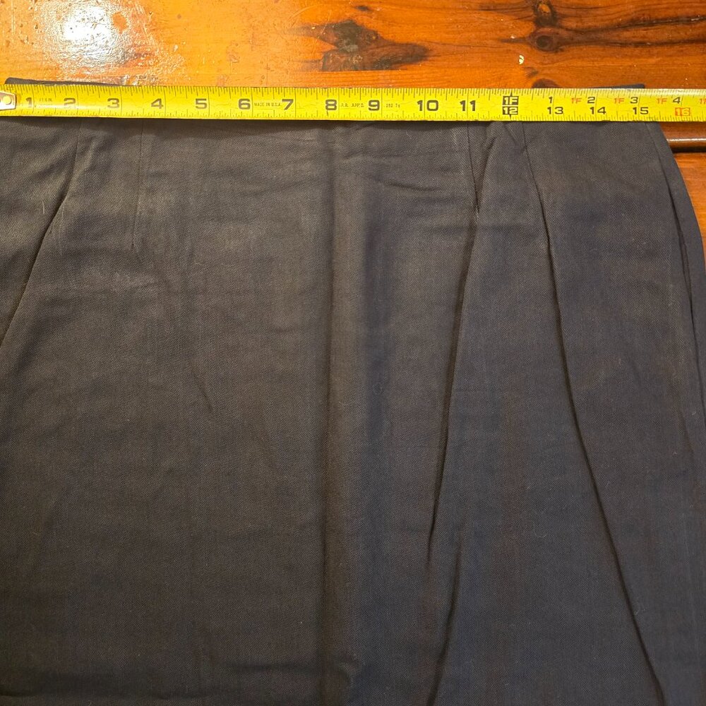 Skirt Navy Rayon Pockets Lined Liz Claiborne Collection size 12 1990s - Picture 10 of 12
